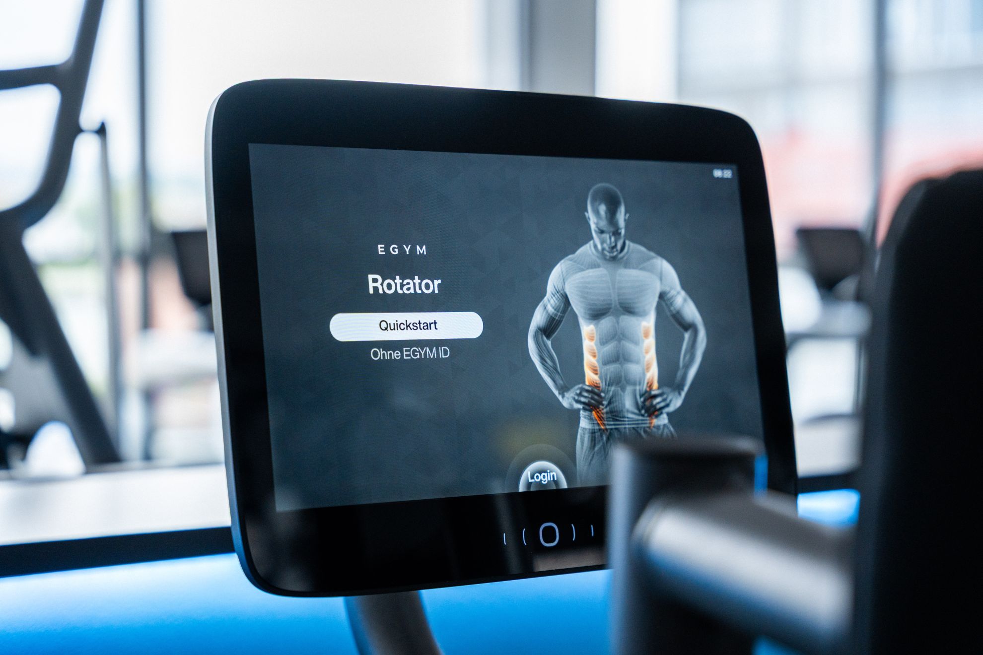 Nahaufnahme eines EGYM-Displays im Ulmer Studio